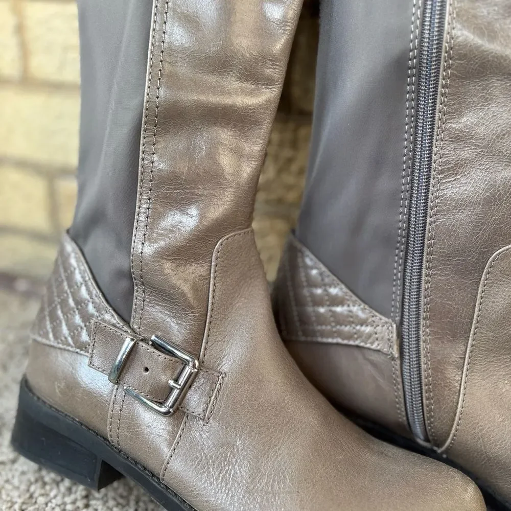 me too Taupe Knee High Riding Boots